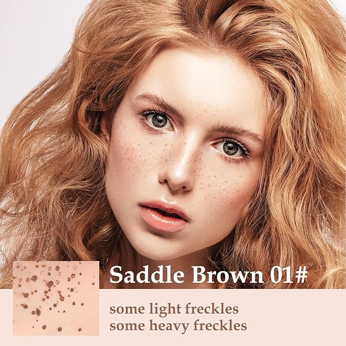 Boobeen Freckle Stamp Face Freckles Air Cushion Liquid Freckle Makeup Stamp Waterproof Fake Freckle Pen Long Lasting Quick Dry Small Spot Freckle Makeup, Create Natural Freckles Makeup