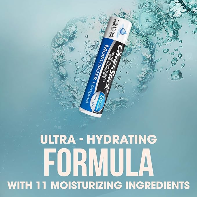 ChapStick Moisturizer 2-in-1 Lipcare 5-Pack (3 SPF 12, 2 SPF 15) – Original Lip Balm with Broad Spectrum SPF, Aloe & Vitamin E, 0.15 Oz Ea