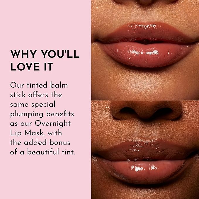 Lawless Forget the Filler Lip Plumping Line Smoothing Tinted Balm - Amaretto - Premium Tinted Lip Balm with Natural Ingredients to Plump and Smooth Lips for a Firmer, Fuller Look - 0.09 oz