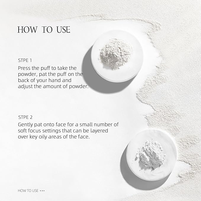 Nude Translucent Makeup Setting Powder, Waterproof High-Definition Traceless Powder Matte Setting Makeup, Long-Lasting Oil Control, Minimizes Pores and Fine Lines Loose Cosmetics, 03