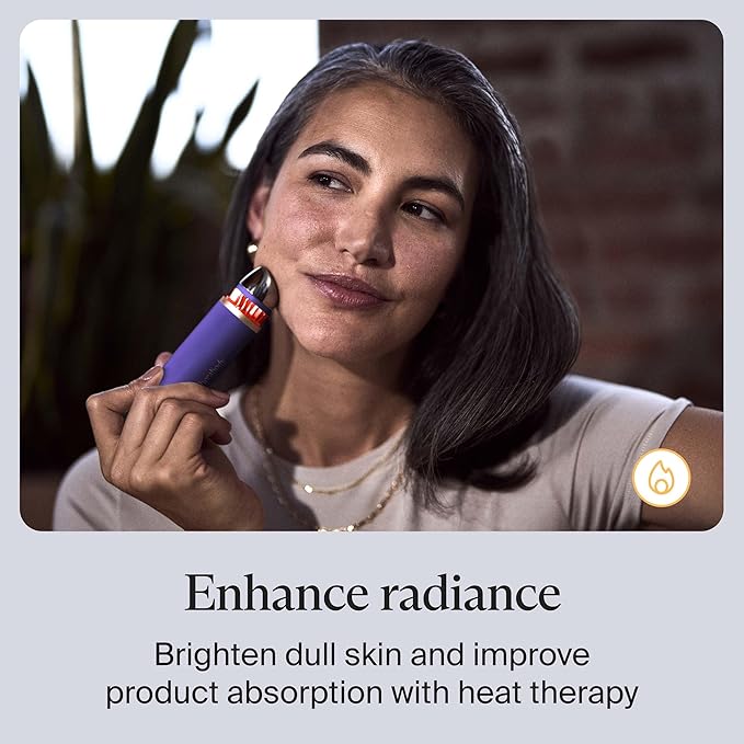 Therabody TheraFace Depuffing Wand – Cold and Heat Skincare Treatment to Depuff and Glow; Beauty Wand, Face Roller and Eye Massager for Eye Puffiness, Dark Circles and Skin Radiance (Indigo)