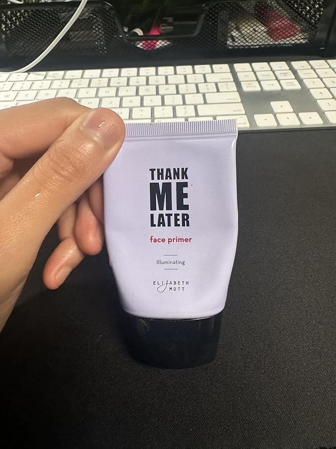 Elizabeth Mott Thank Me Later Illuminating Face Primer - Base Skin Primer for Perfect Poreless Glow Makeup Application and Hydrating All-Day Wear - Cruelty-Free Long Lasting Power Grip Formula, 30 g