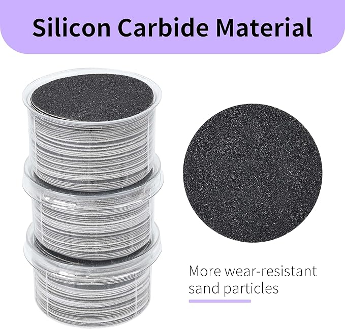 120PCS Fine 180 Grit Replaceable Sandpaper Discs for Electric Foot Callus Removers - 42mm Ultra-Soft Foot File Refills - Gentle Polishing & Baby-Smooth Finish