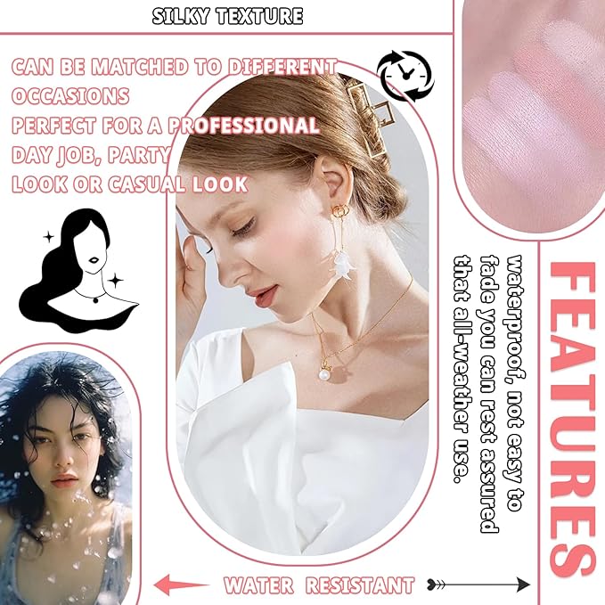 4 Colors Blush Palette for Cheeks,Face Matte Contour Blush Makeup Palette,Buildable Shimmer Facial Cheek Blusher Shades,Blendable Cosmetic Makeup Blush with Blush Brush 03