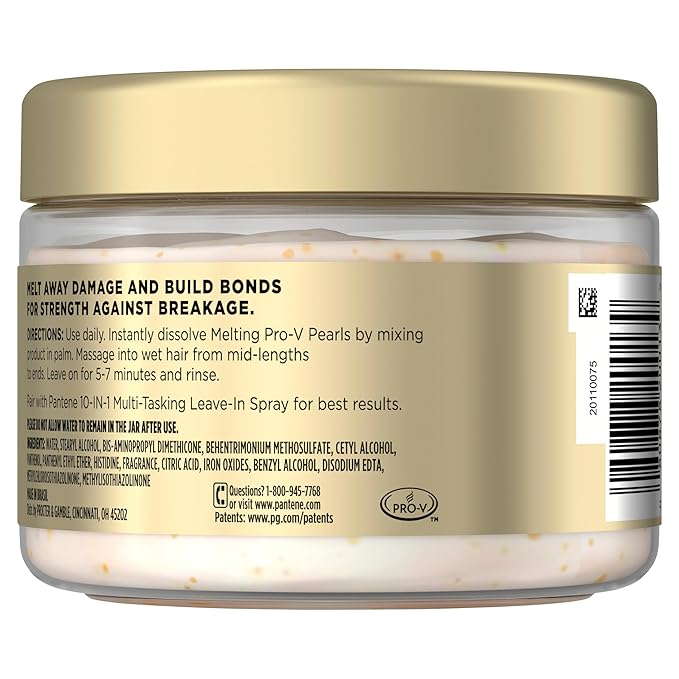 Pantene Miracle Rescue Hair Mask, Intensive Bond Repair with Melting Pro-V Pearls, Melts Away Damage, Builds Bonds, Strengthens Against Damage, Deep Conditioning for Dry Damaged Hair, 10.1 fl oz