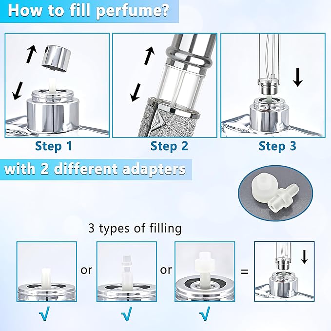 Refillable Travel Perfume Atomizer Bottle - 5ml Luxury Pocket Perfume Dispenser Pump, Travel Perfume Atomiser, Cologne Dispenser, Portable Size Sprayer Bottle for Traveling (Pink - 1)