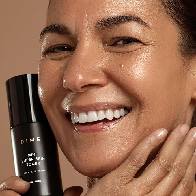 DIME Beauty Mini Super Skin Toner, Alcohol-Free Witch Hazel Toner, Travel-Size Toner with Cucumber Extract, 2 oz / 60 ml