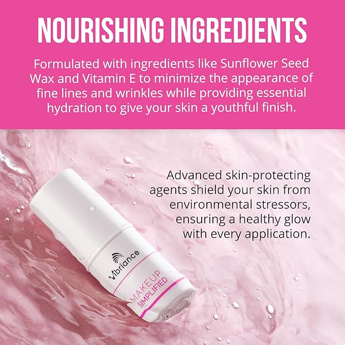 Vibriance Complexion Sticks - Foundation for Mature Skin - Sheer, Buildable Coverage Face Makeup Foundation for Older Women - 3-in-1 Base, Contour, Concealer - Beige