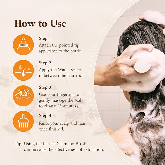 Turmeric Scalp Water Scaler | Scalp Exfoliator for Itchy Dry Scalp, Thinning Hair, Buildup Remover, Treatment for Excess Sebum Oily Greasy Hair | Korean Hair Care Products, 8.45 fl oz