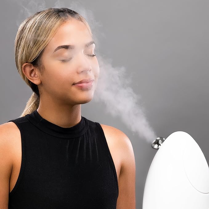 Spa Sciences - CIRRA - Nano Ionic Facial Steamer with UVC Sanitizing Protection, Aromatherapy Function, Detox Pores, and Boost Circulation - Includes an Essential Oil Basket