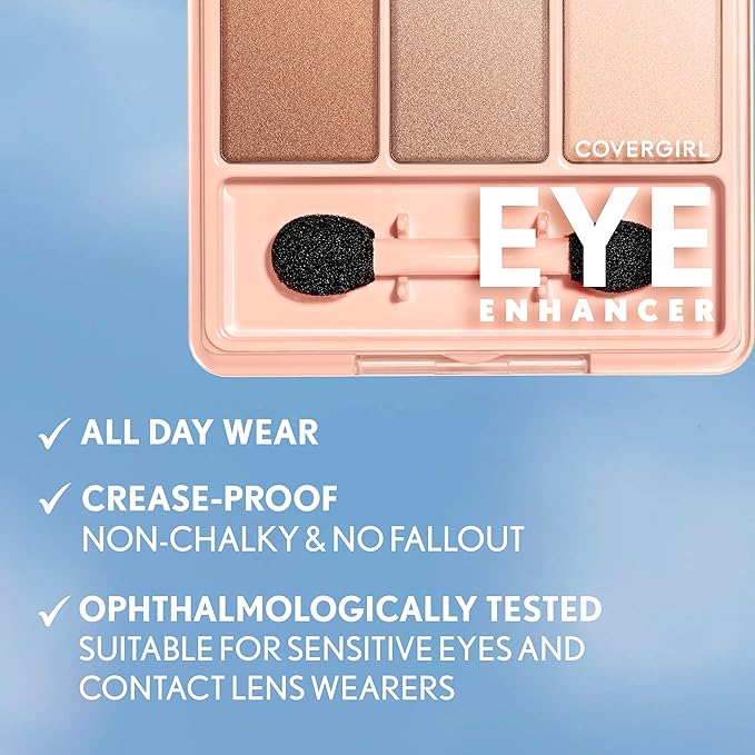 COVERGIRL - Eye Enhancers 1-Kit Eyeshadow, silky, sheer formula, double ended applicator, 100% Cruelty-free