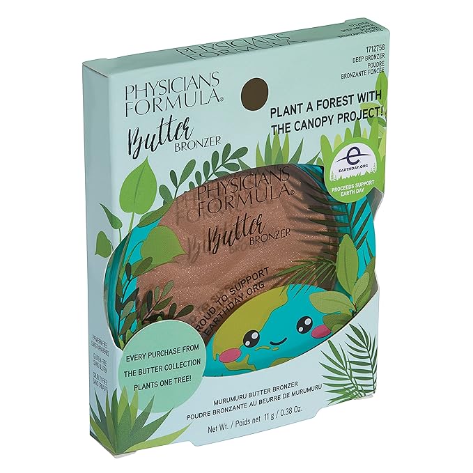 Physicians Formula Earth Day Butter Bronzer Deep Bronzer, Clean Beauty, Dermatologist Tested, Vegan, Cruelty-Free