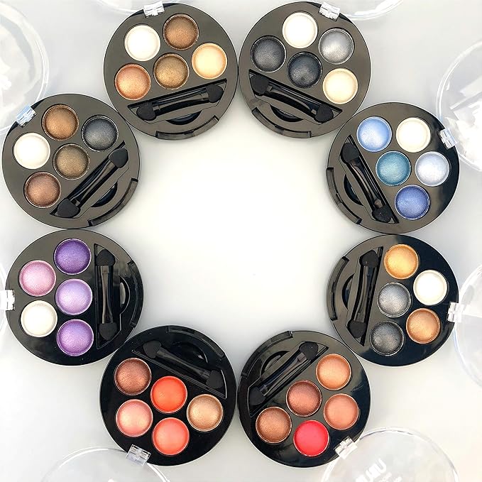 Mallofusa 5 Colors Eye Shadow Powder Metallic Shimmer Eyeshadow Palette (Amethyst Glam) 4.7oz