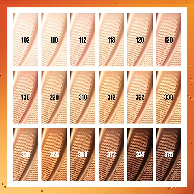 Maybelline Super Stay Up to 24HR Skin Tint, Radiant Light-to-Medium Coverage Foundation, Makeup Infused With Vitamin C, 118, 1 Count