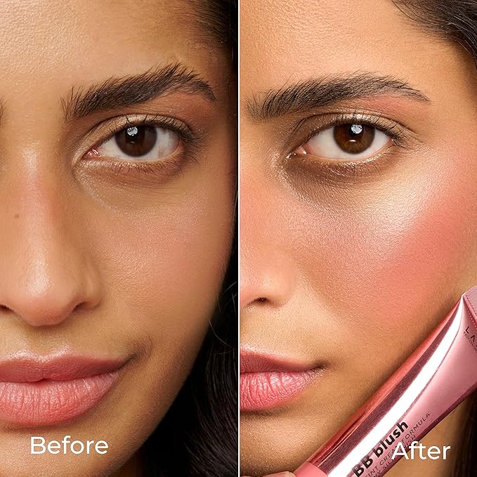 Lamel BB Blush Cheek Makeup - Lightweight and Long Lasting Liquid Blush - Blendable Cream Blush for Cheeks, Natural Finish Cream Contour - Pink Liquid Blush, 402 (Pink Blossom) -10ml/0,33fl.oz