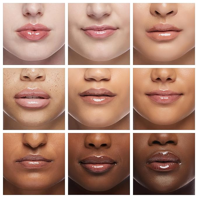 Plumping Lip Oil, Moisturizing Lip Glow Oil, Long Lasting Nourishing Lip Gloss Lip Balm, Non-sticky Transparent Toot Lip Oil Tinted for Lip Care and Dry Lip - Rosewood