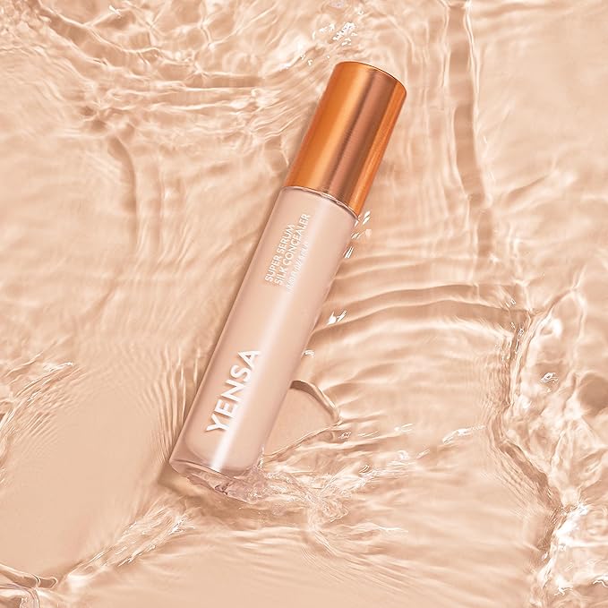 YENSA Super Serum Silk Concealer - Age-Defying Asian Skincare, Natural Superfood Ingredients Cover Imperfections, Boost Collagen (Medium 2) - .20 fl oz