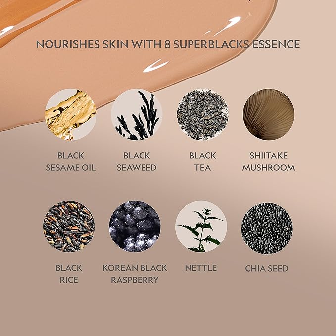 YENSA Super Silk Foundation - Full Coverage, Age-defying complex of Vitamin C, E, Ferulic, and Bakuchiol Oil (Deep 3) 1.0 fl oz