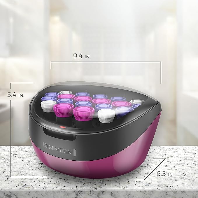 Remington Ionic Conditioning Hair Setter, 20 Velvet Hair Rollers, 6 Large (1¼”), 10 Medium (1"), 4 Small (¾”), Blowout Style Hair Curlers