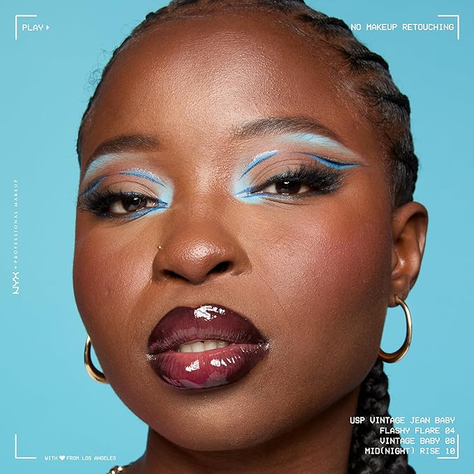 NYX PROFESSIONAL MAKEUP Epic Ink Glitz Liner, Waterproof Metallic Liquid Eyeliner with Vegan Formula - Graphite Glitz (Shimmer Graphite Black)