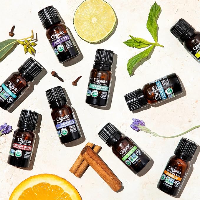 Cliganic Organic Sweet Orange Essential Oil, 10ml - 100% Pure Natural for Aromatherapy Diffuser | Non-GMO Verified (Packaging May Vary)