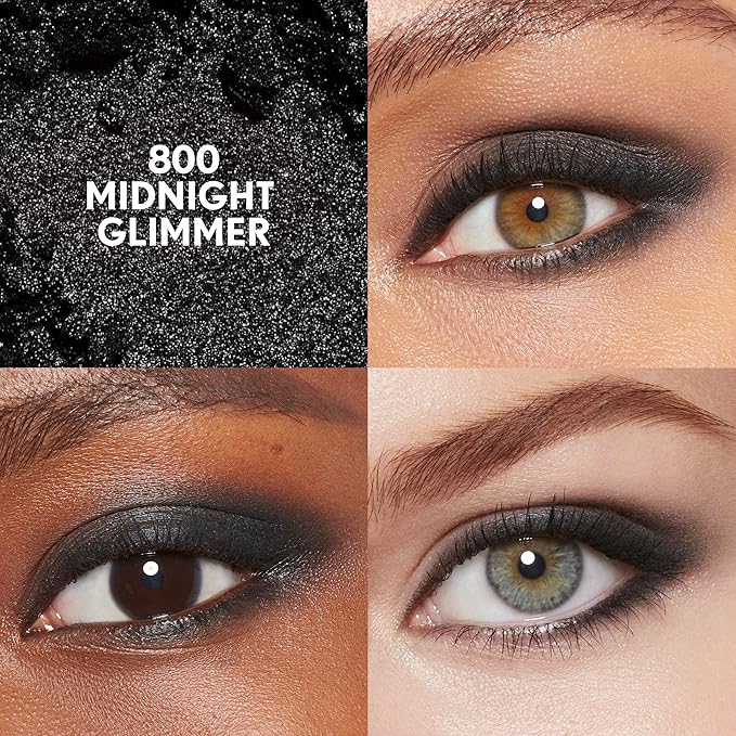 COVERGIRL Eye Enhancer, Midnight Glimmer, Eyeshadow Mono, Easy to Wear, Clean & Vegan, Talc-Free, Matte & Shimmer Finishes, Smudge-Proof, 0.09oz