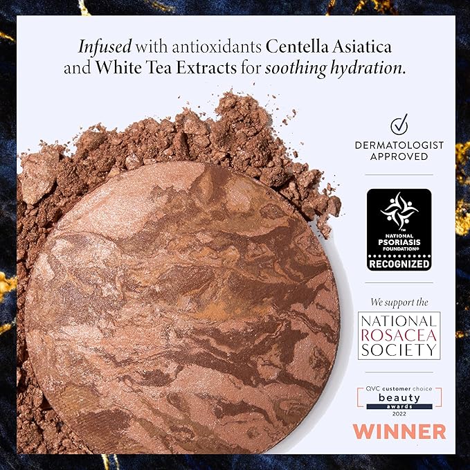 LAURA GELLER NEW YORK Baked Balance-n-Brighten Foundation with Kabuki Brush Makeup Set, Porcelain