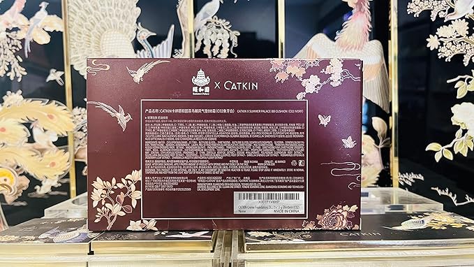 Catkin Phoenix Cushion Foundation Buildable Coverage Anti-Aging Serum Makeup, Sheer Satin Finish, Refill Included, Light Beige 0.46 Oz x 2, C02 IVORY