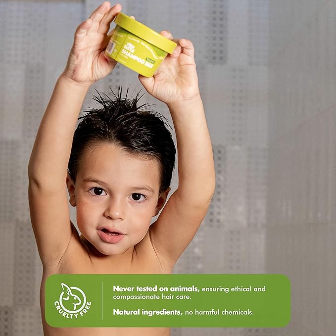 Tree Bottle Hydrolyzed Oat Protein + Aloe Vera Shampoo Bar for Kids – Gentle & Nourishing for Sensitive Scalps - Natural, Tear-Free, Sulfate & Paraben-Free - Made in USA - 4.5oz