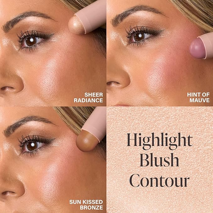 Mally Beauty Shimmer, Shape & Glow Plus Face Defining Stick, Hint Of Mauve