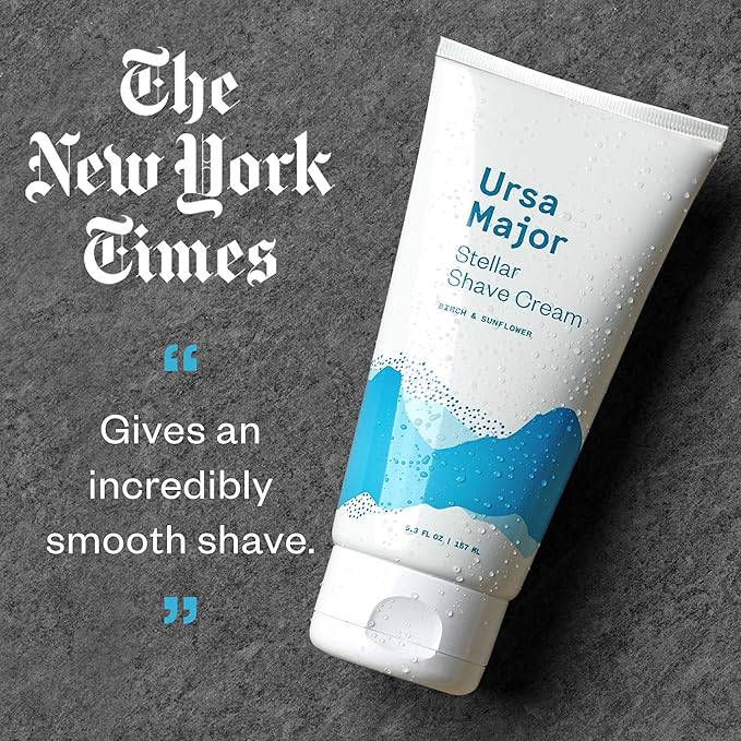 Ursa Major Natural Shave Cream | Non-irritating, Vegan and Cruelty-Free | Formulated for Men and Women | 5.3 ounces