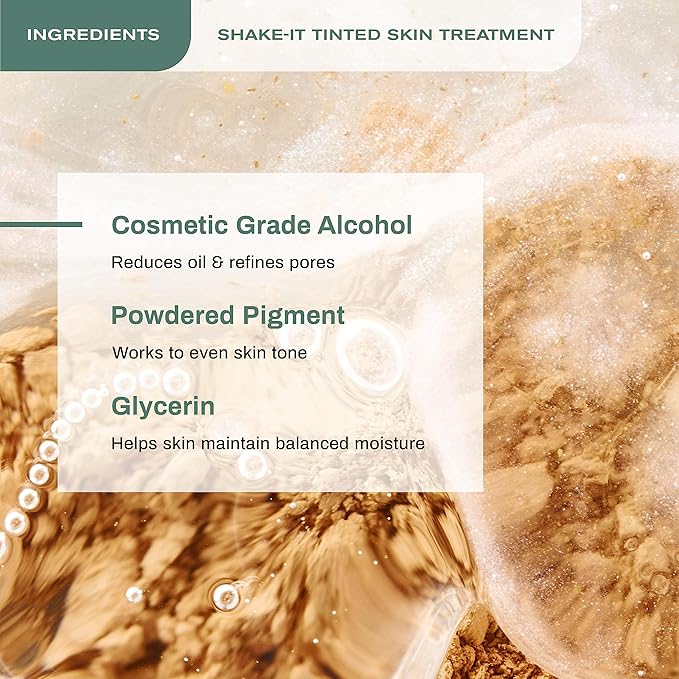 Erno Laszlo Shake-It Tinted Skincare Treatment, Deep Face Tint for Deeper Complexions, Beautiful Skin Tone, Controls Oil, Natural Matte Finish (3 Fl Oz)