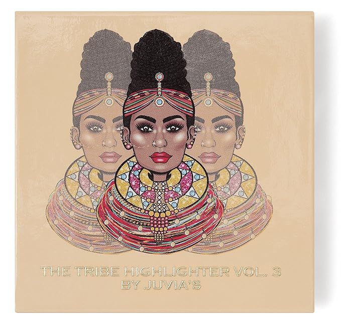 Juvia's Place Highlighter Tribe Glow Vol.3 - Highlighter Powder, Baked Highlighter, Shimmer Highlighter Makeup, Long-Wearing & Illuminating Cheek Highlighter - Suitable for Lighter Skin Tones